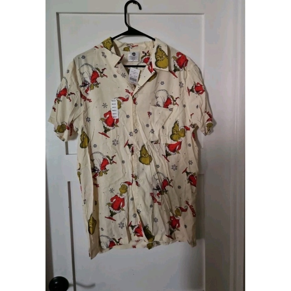 Mens The Grinch Christmas Shirt Size Medium